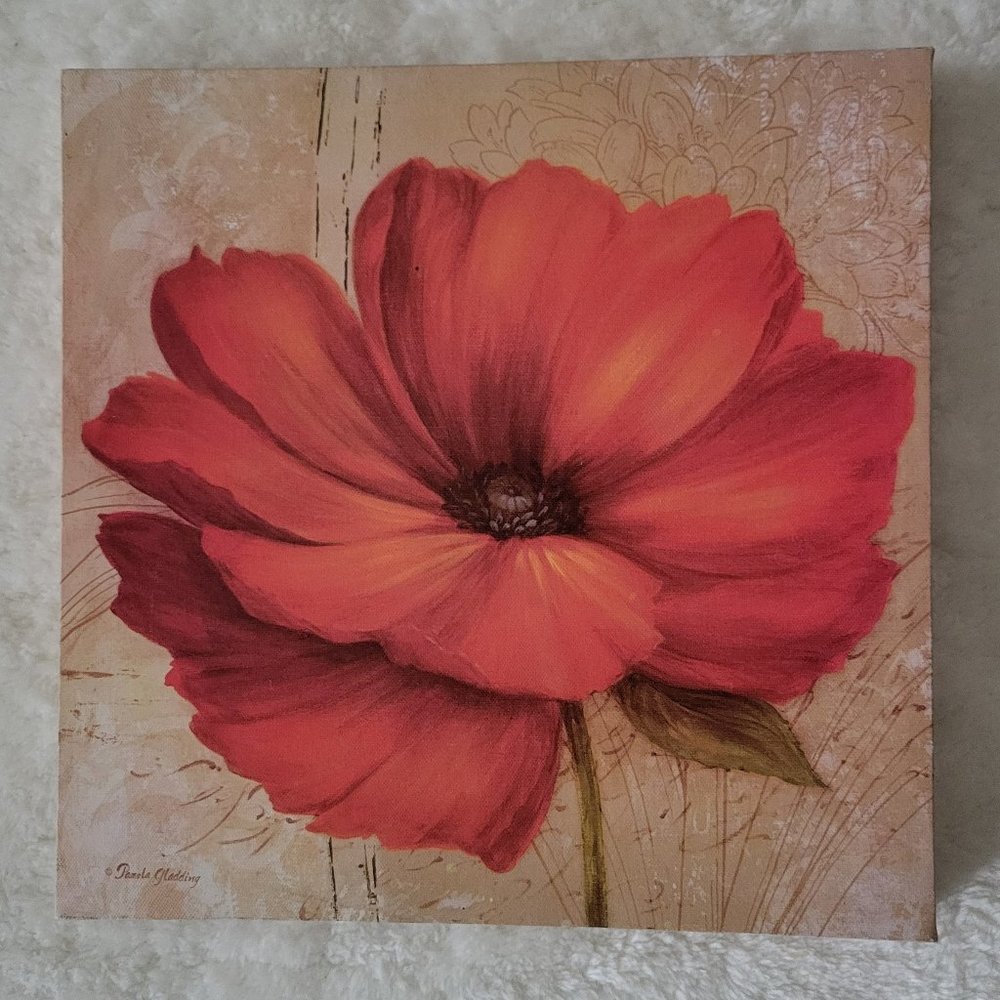 Pamela Gladding Orange Poppie Wrapped Canvas Art Print Wall Decor
